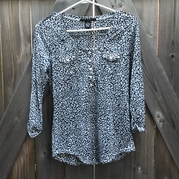 89th & Madison 3/4 sleeve cheetah print blouse - Picture 1 of 3